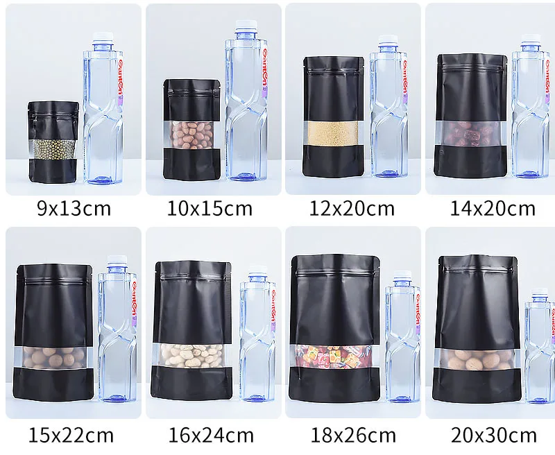 50pcs/100pcs Matt Black Stand  - Ziploc Food Storage recensie en prijs