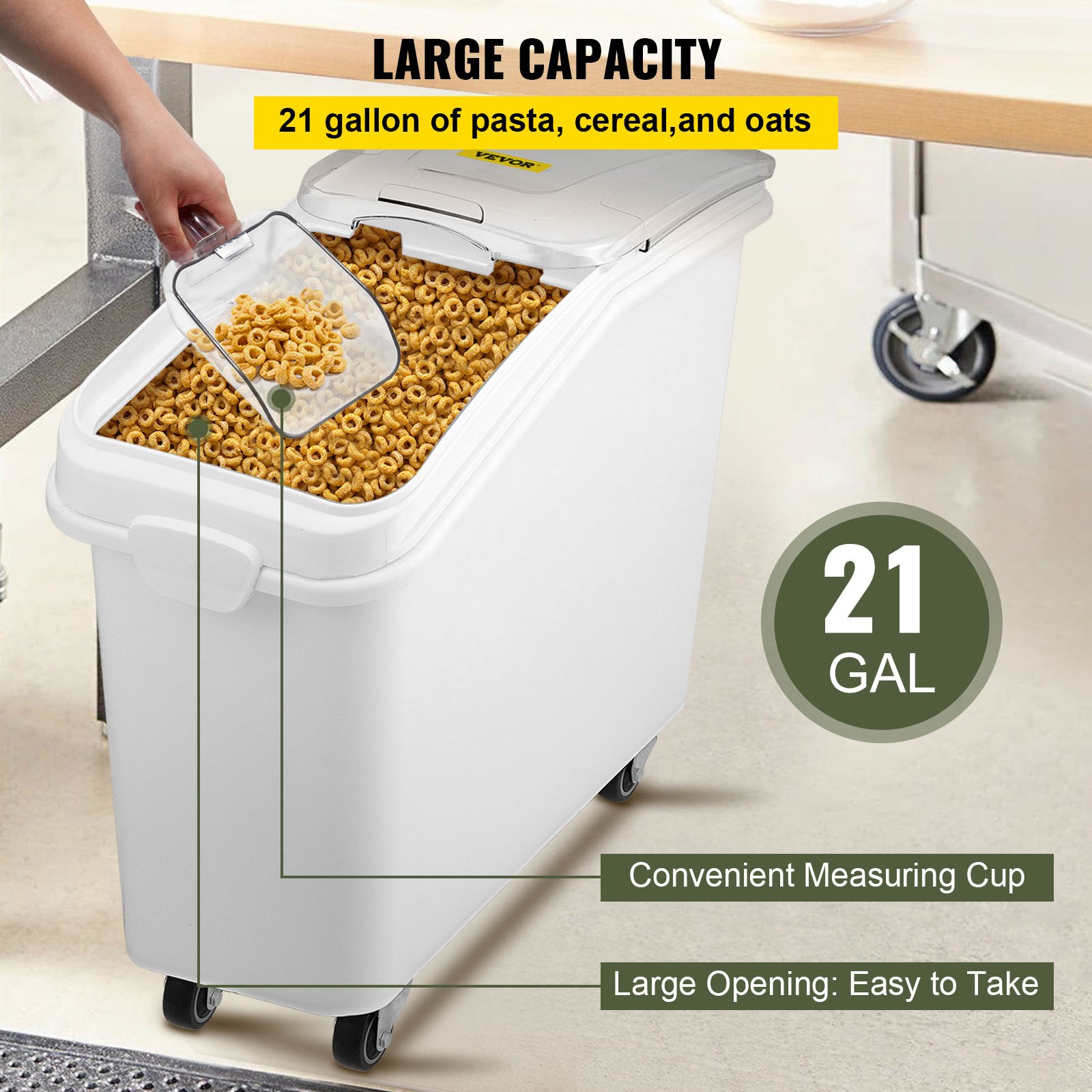 21 Gallon Ingredient Bin With  - Food Storage With Scoop recensie en prijs