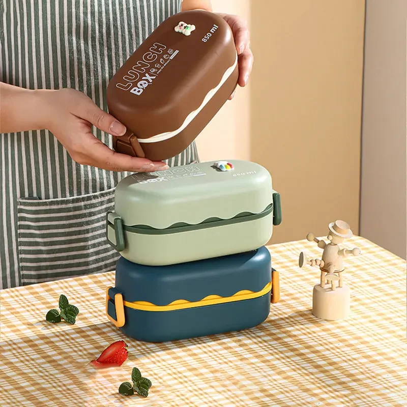 850ML Lunch Box Double-layer P - Food Storage With Scoop recensie en prijs