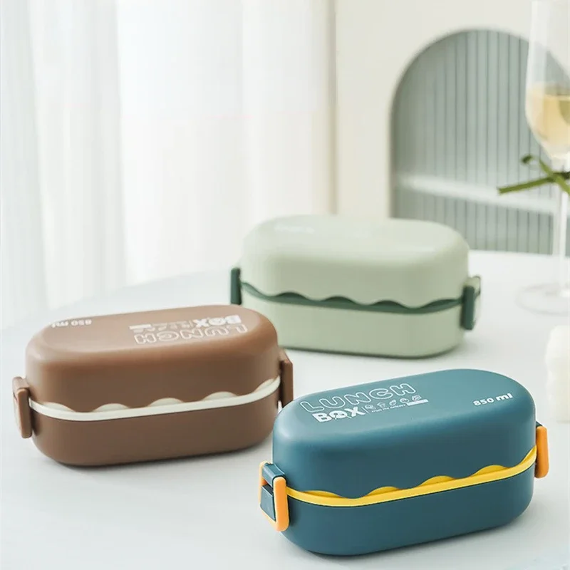 850ML Lunch Box Double-layer P - Food Storage With Scoop recensie en prijs
