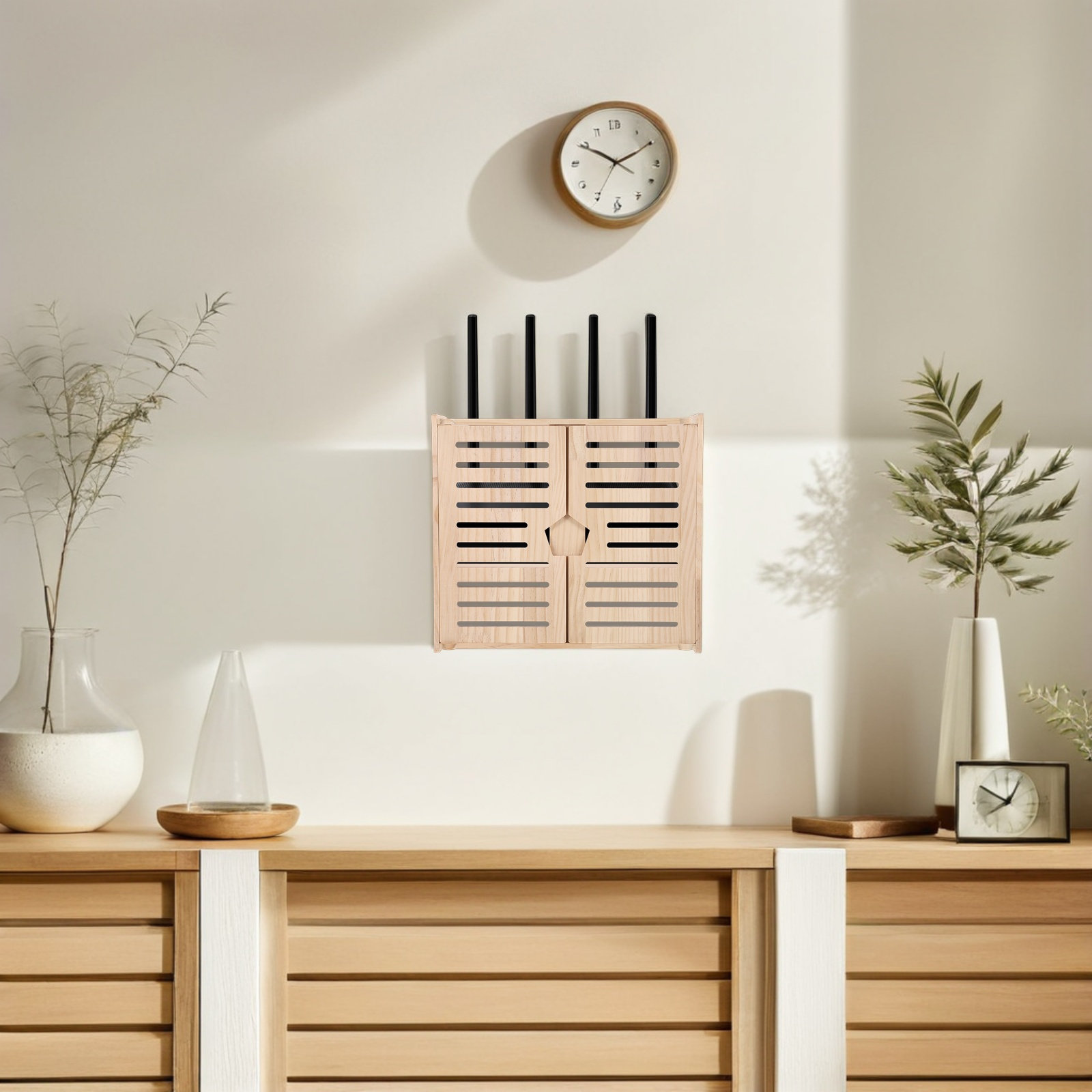 Wood WiFi Router Storage Box W - Food Storage And Organizer recensie en prijs