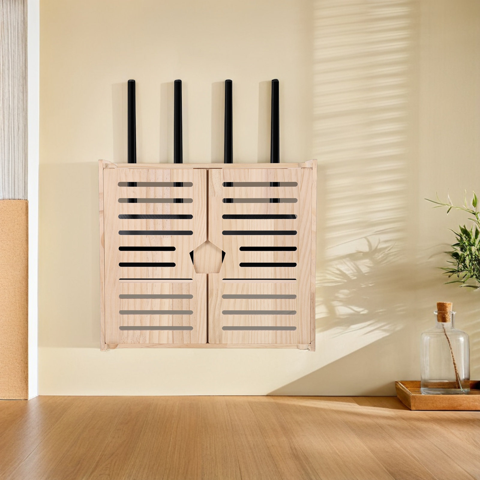 Wood WiFi Router Storage Box W - Food Storage And Organizer recensie en prijs