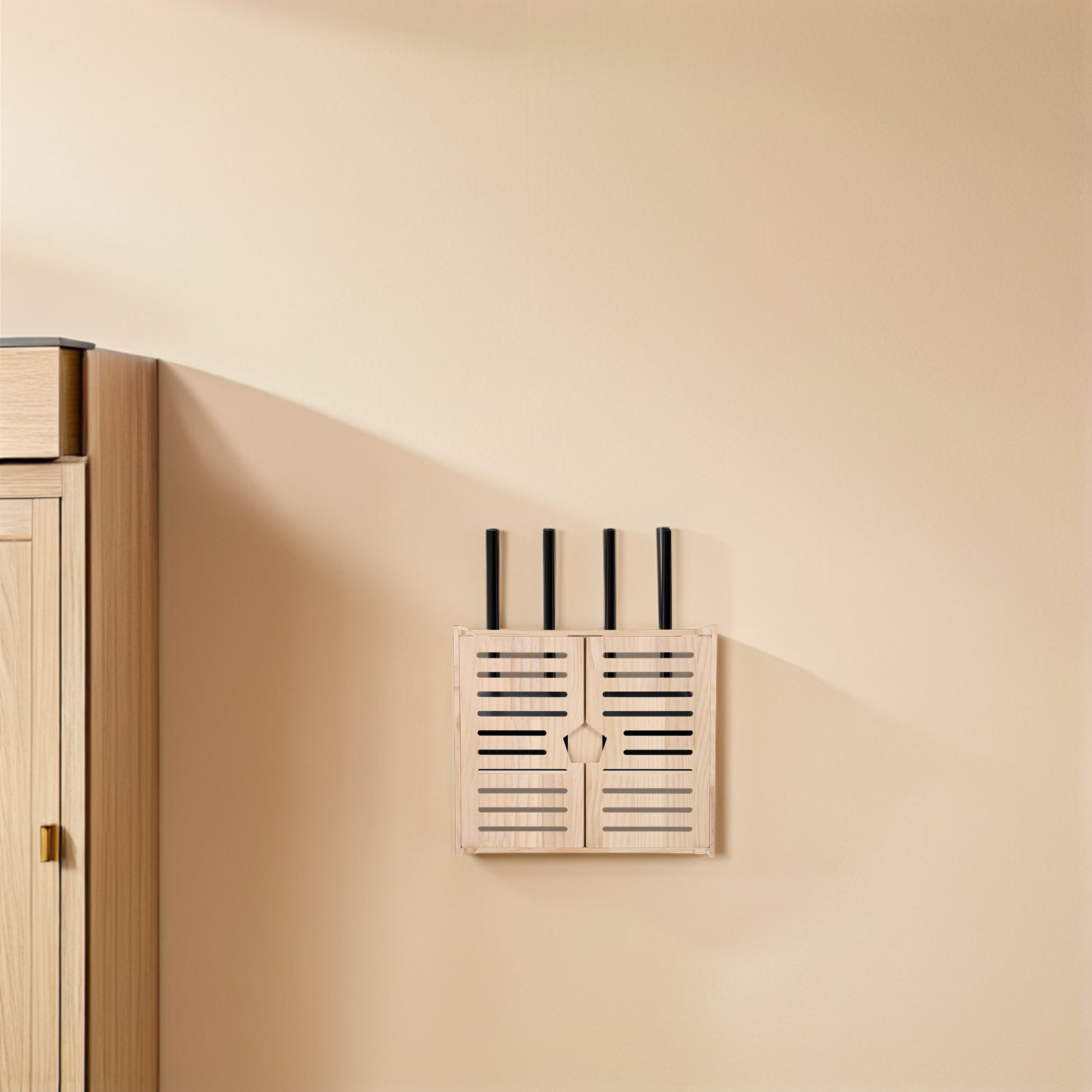 Wood WiFi Router Storage Box W - Food Storage And Organizer recensie en prijs