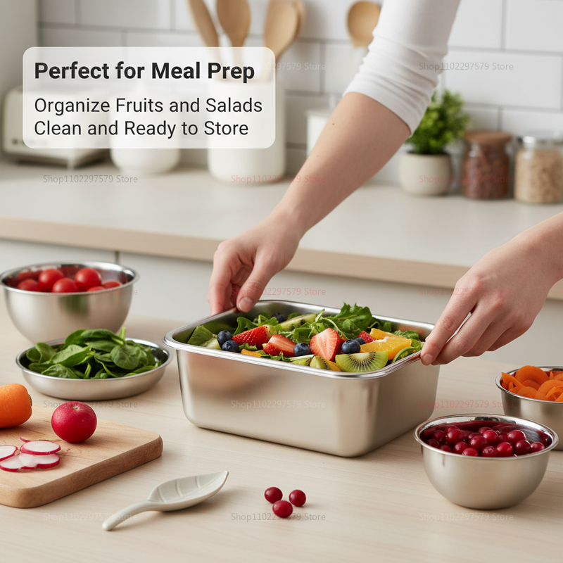 Plate Stainless Steel Food Con - Food Storage And Organizer recensie en prijs