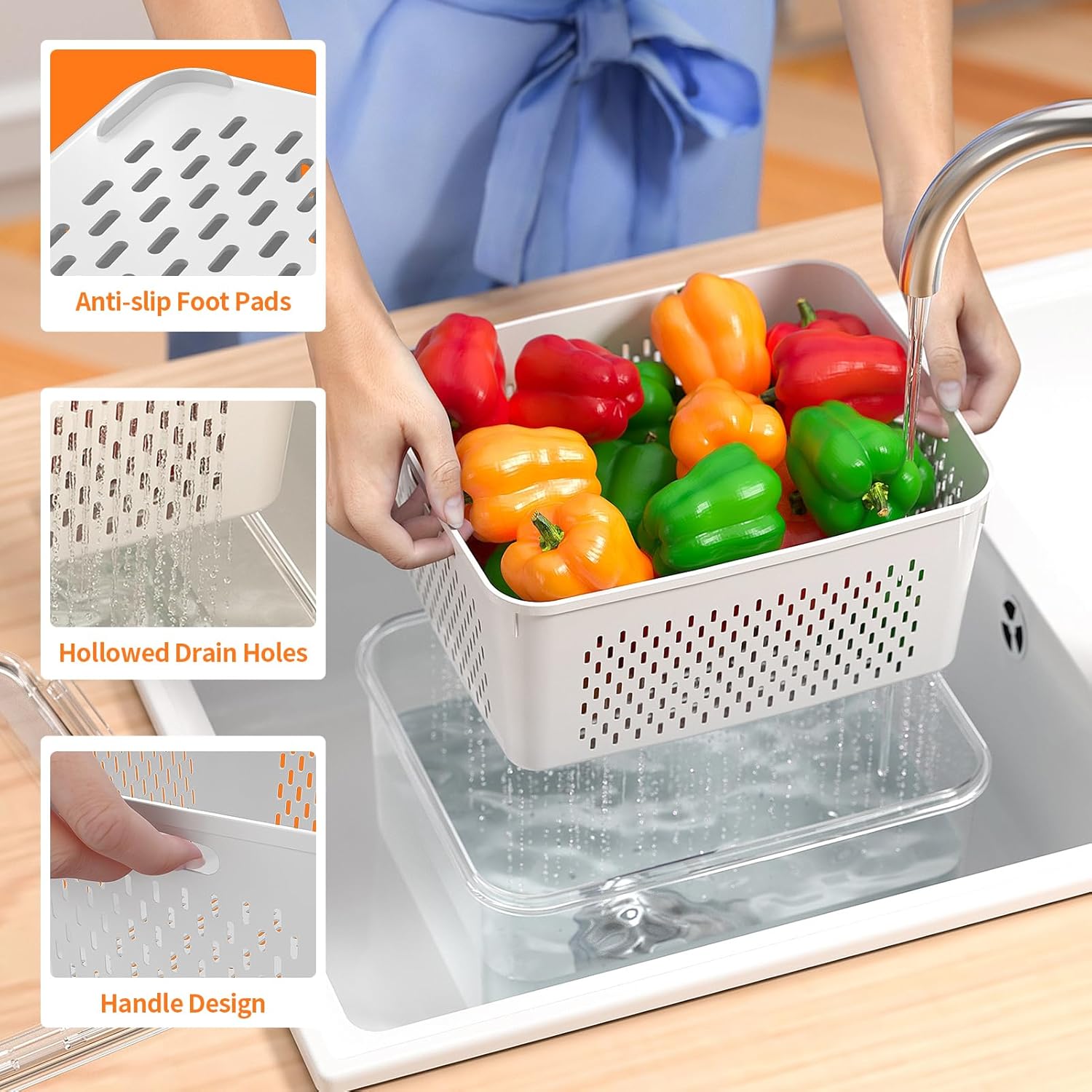 5 PCS Large Fruit Storage Cont - Food Storage Large recensie en prijs