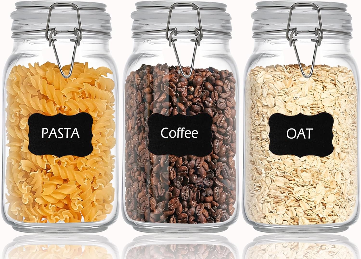 Clear Food Storage Jars 50oz S - Food Storage Set Glass recensie en prijs