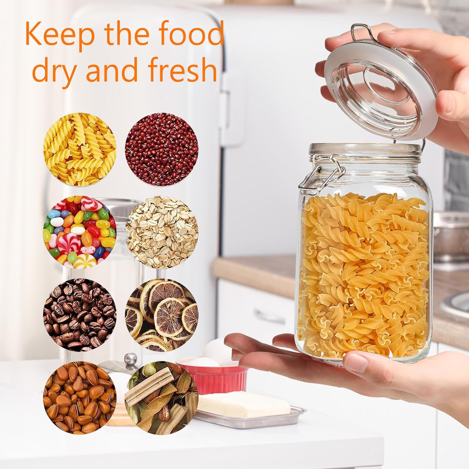 Clear Food Storage Jars 50oz S - Food Storage Set Glass recensie en prijs