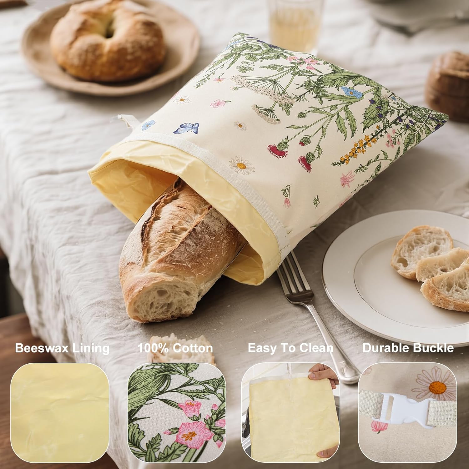 Reusable Beeswax Bread Bags fo - Food Storage Bags Xl recensie en prijs