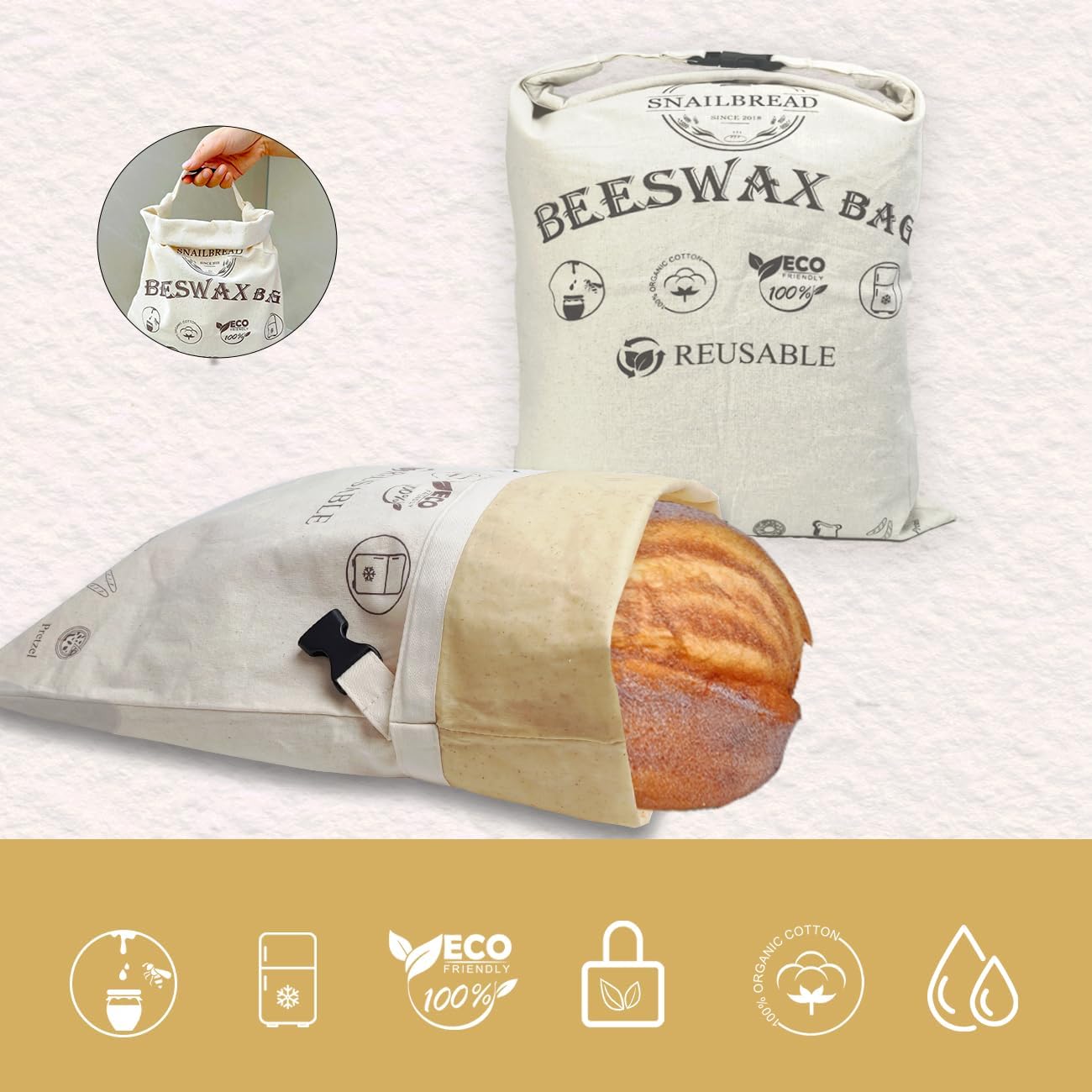 Reusable Beeswax Bread Bags fo - Food Storage Bags Xl recensie en prijs