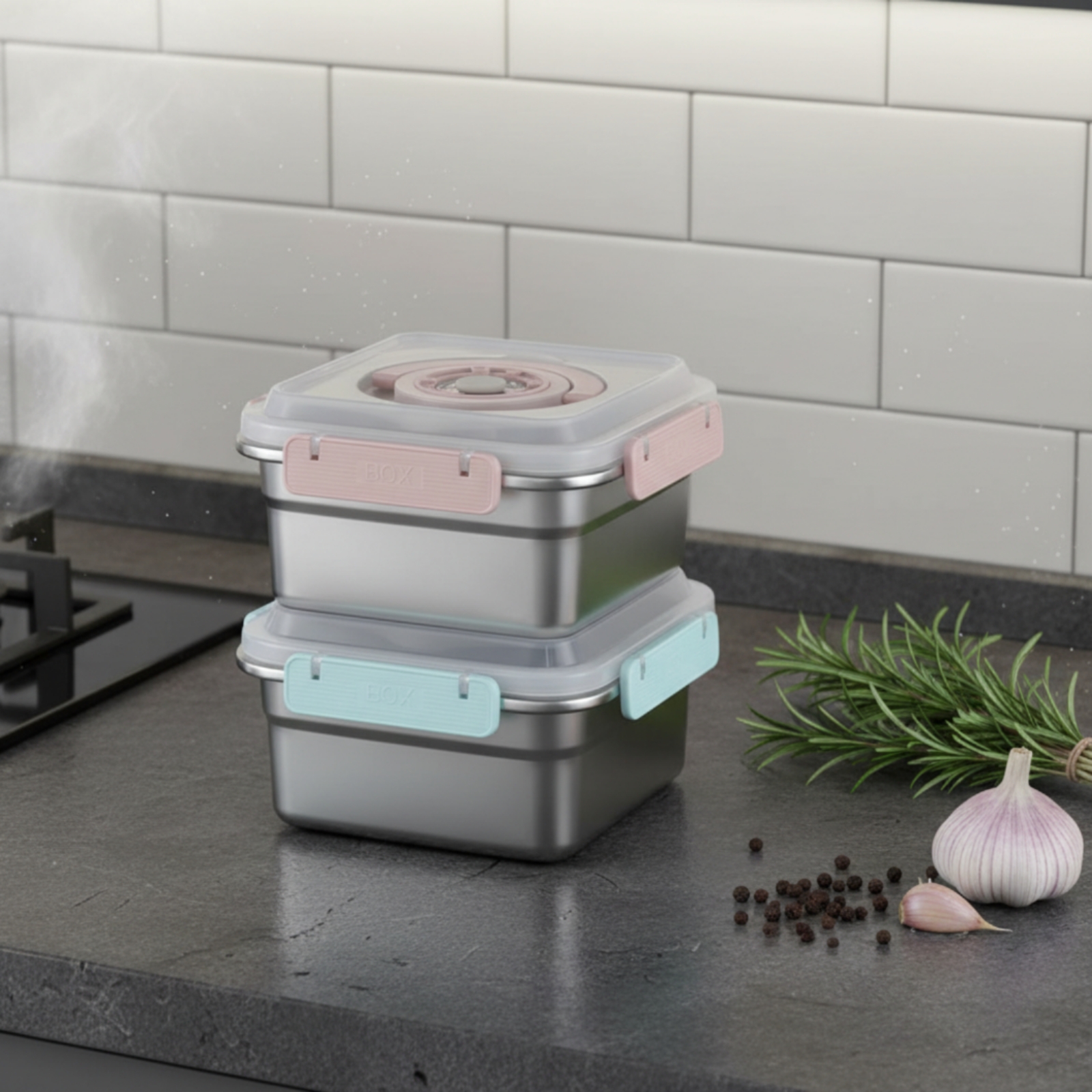 3 Pieces Stainless Steel Food  - Food Storage Large recensie en prijs