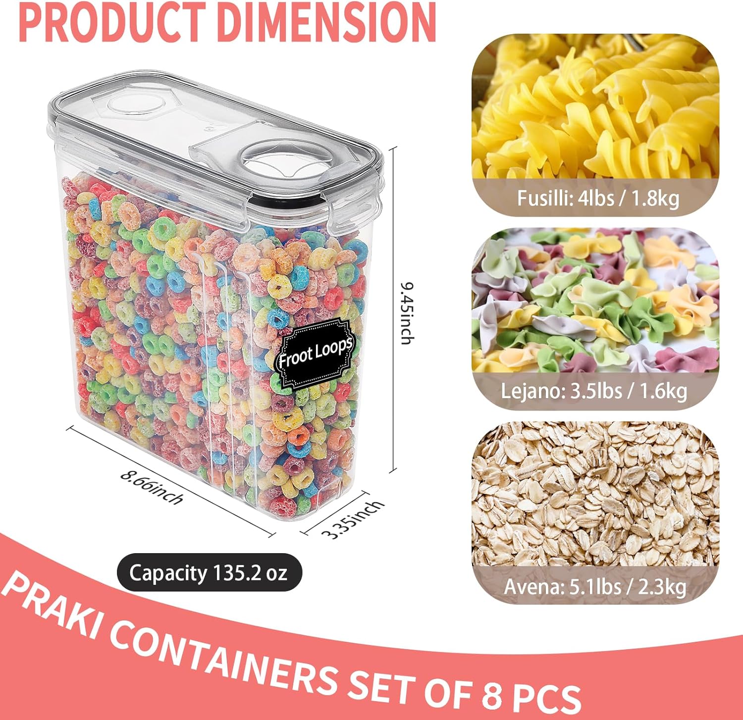 8-Piece Airtight Food Storage  - Food Storage Set Glass recensie en prijs