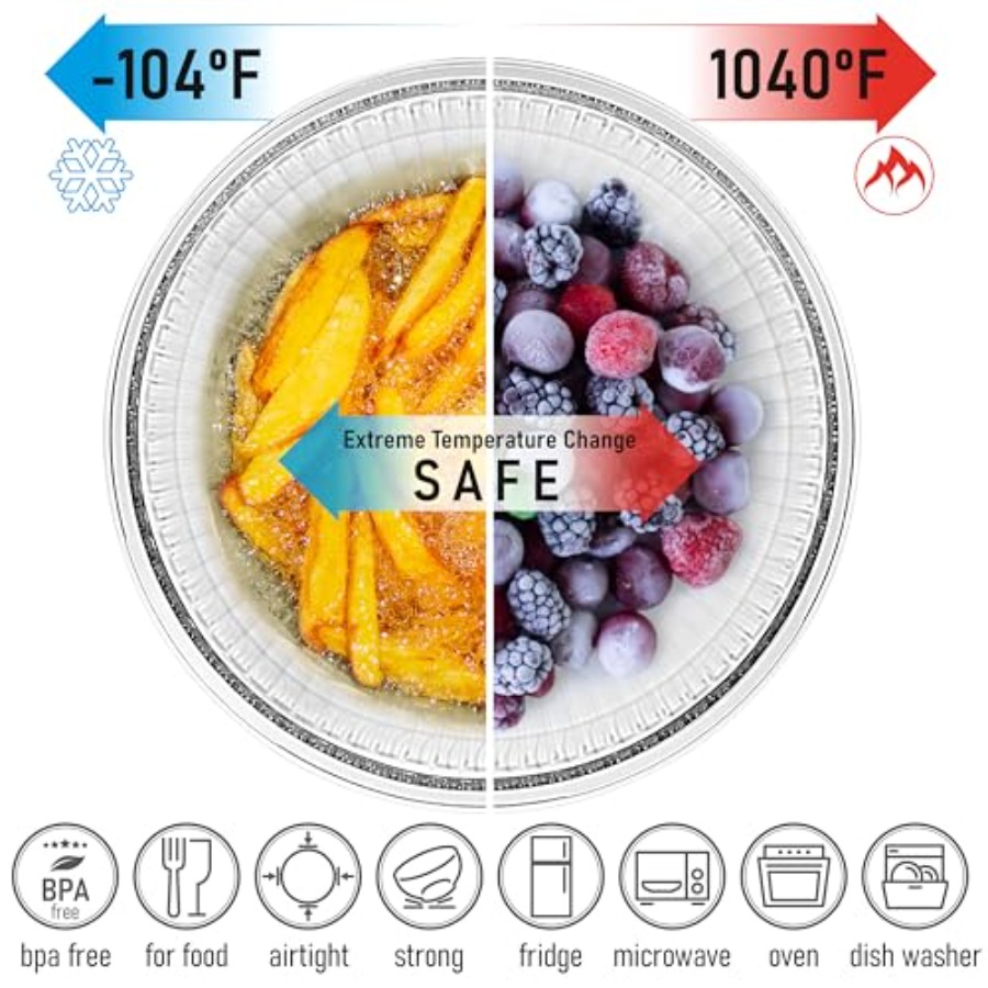 Stackable Space-Saving Set of  - Food Storage Set Glass recensie en prijs