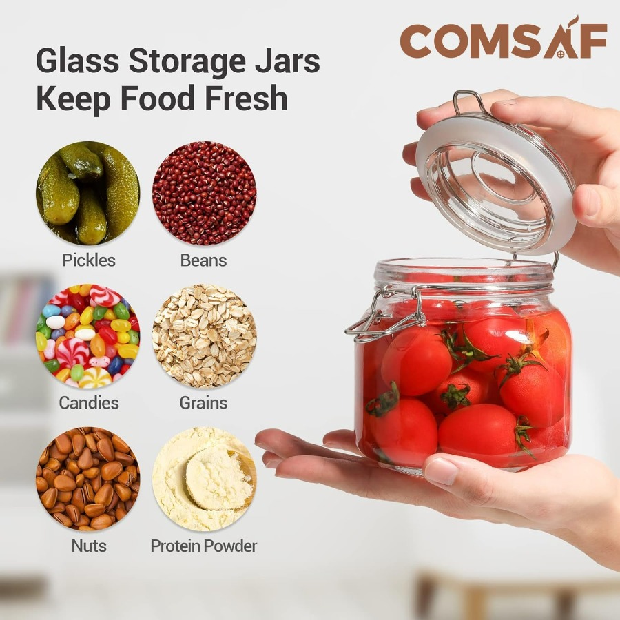 25oz Airtight Glass Canisters  - Food Storage Set Glass recensie en prijs