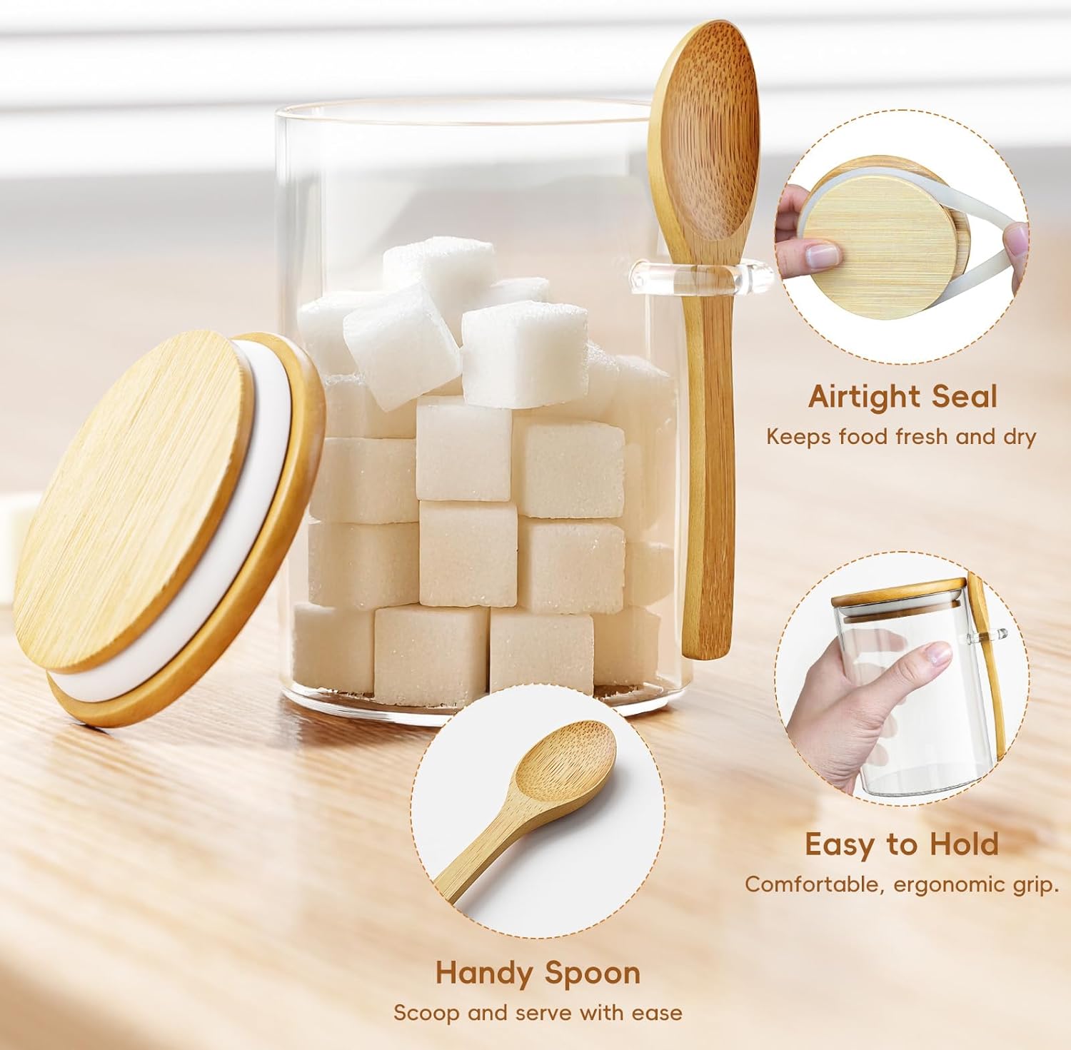 15oz Glass Jar with Bamboo Lid - Food Storage Jar Glass recensie en prijs
