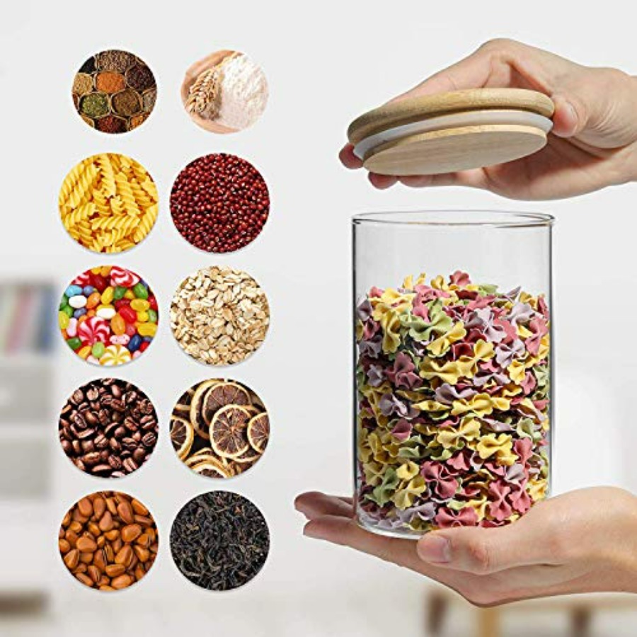 Glass Jar Containers with Bamb - Food Storage With Scoop recensie en prijs